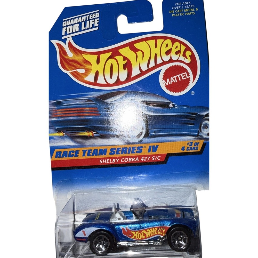 Hot Wheels 1998 Race Team Series IV Shelby Cobra 427 S/C Blue Collector 727